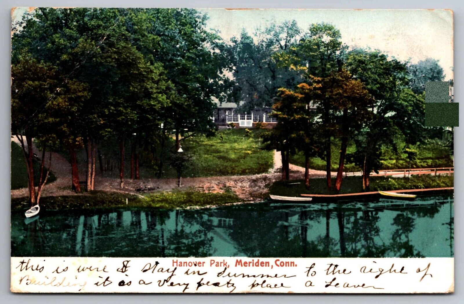 Postcard Hanover Park,Meriden Connecticut cir.1906 Pos.UDB.   F 19