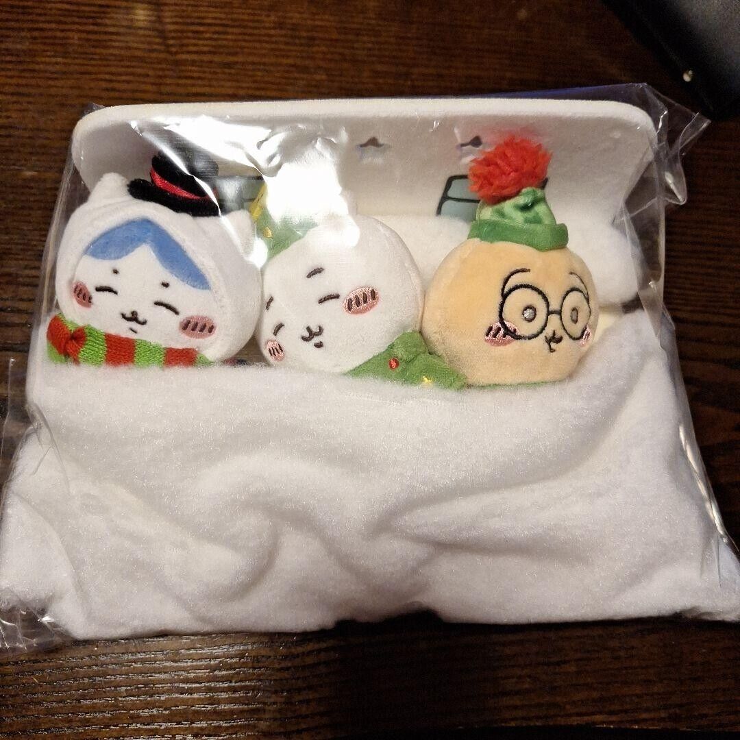 Chiikawa Happy Holiday Good night bed Connecting Mascot set Plush Christmas 2023