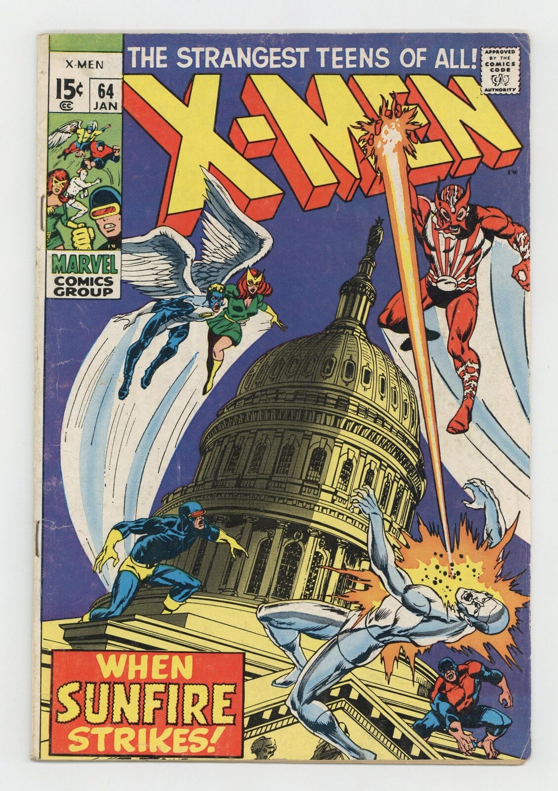 Uncanny X-Men #64 VG- 3.5 1970 1st app. Sunfire