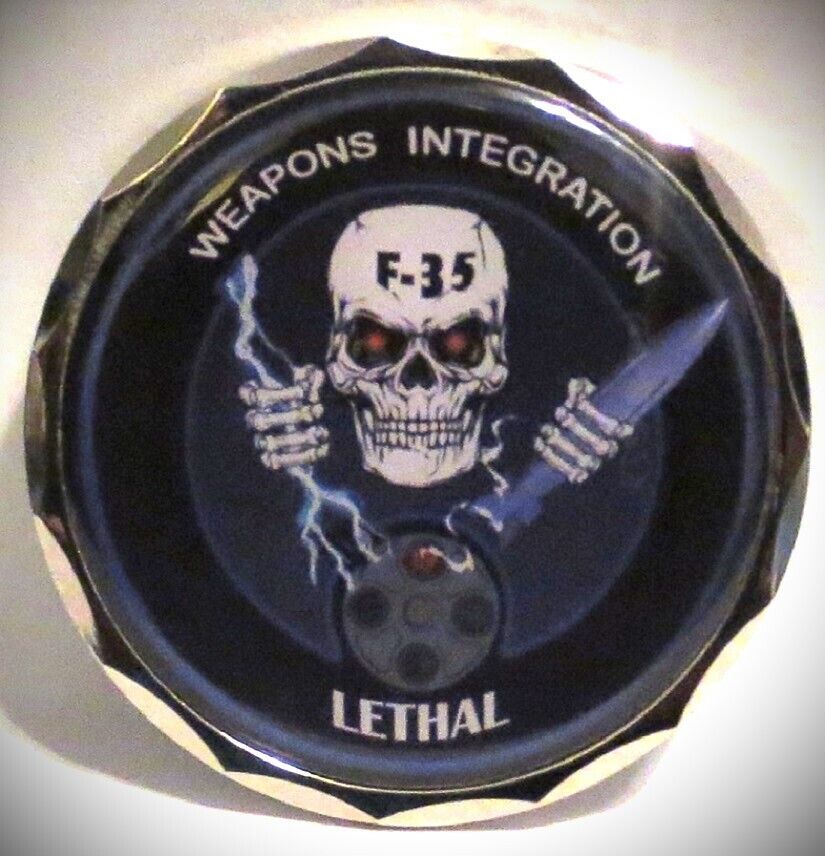 F-35 461st FLT TEST SQUADRON DEADLY JESTERS COIN WEAPONS BRING THE THUNDER WOW