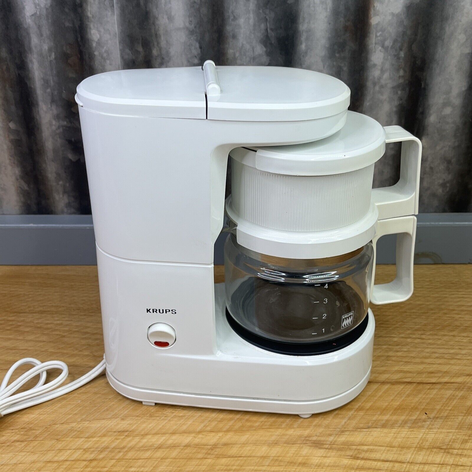 Krups White Brewmaster Jr Coffee Maker Type 170 Electric Automatic 4 Cup Tested