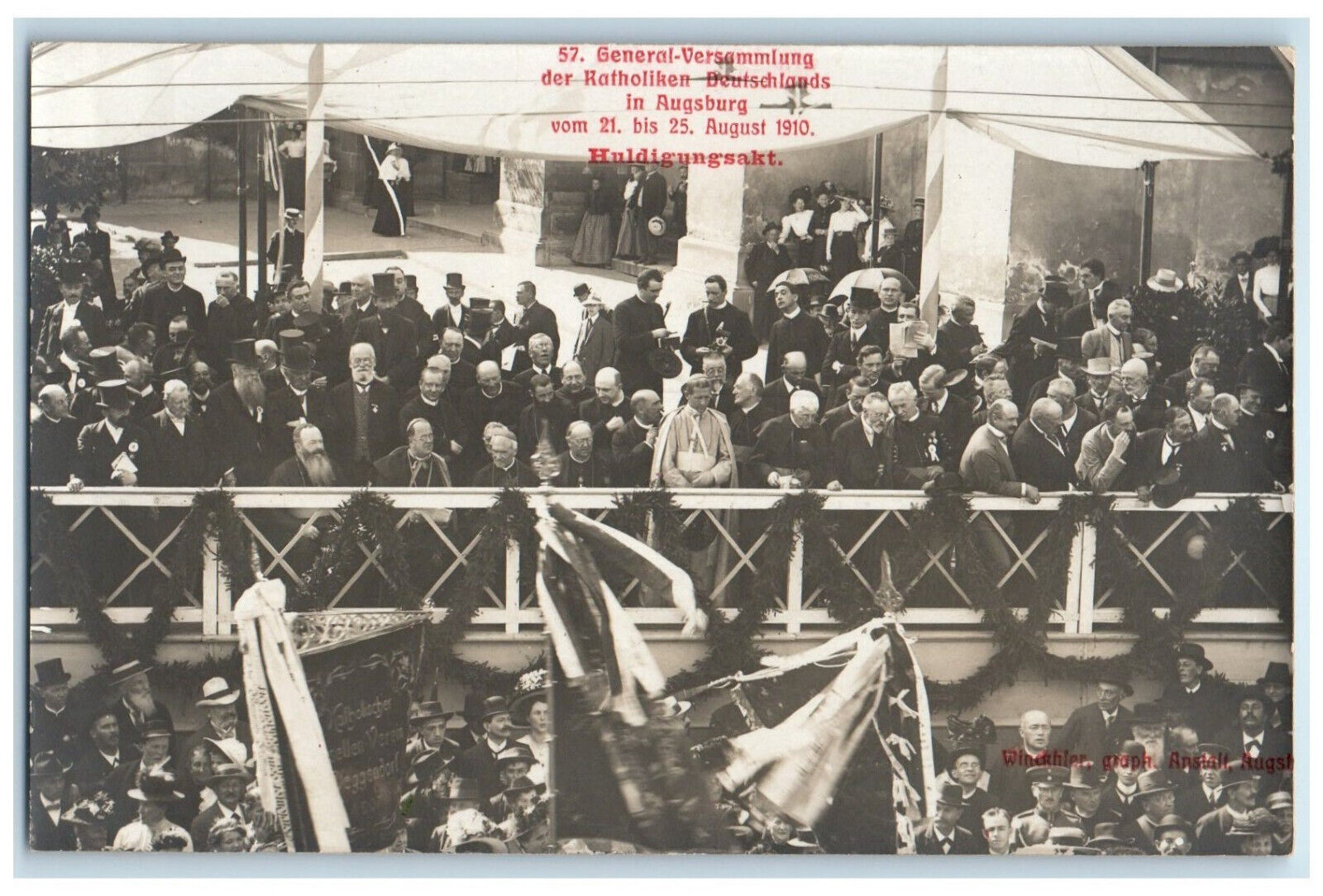 c1930\'s General Assembly of Catholics of Augsburg Germany RPPC Photo Postcard