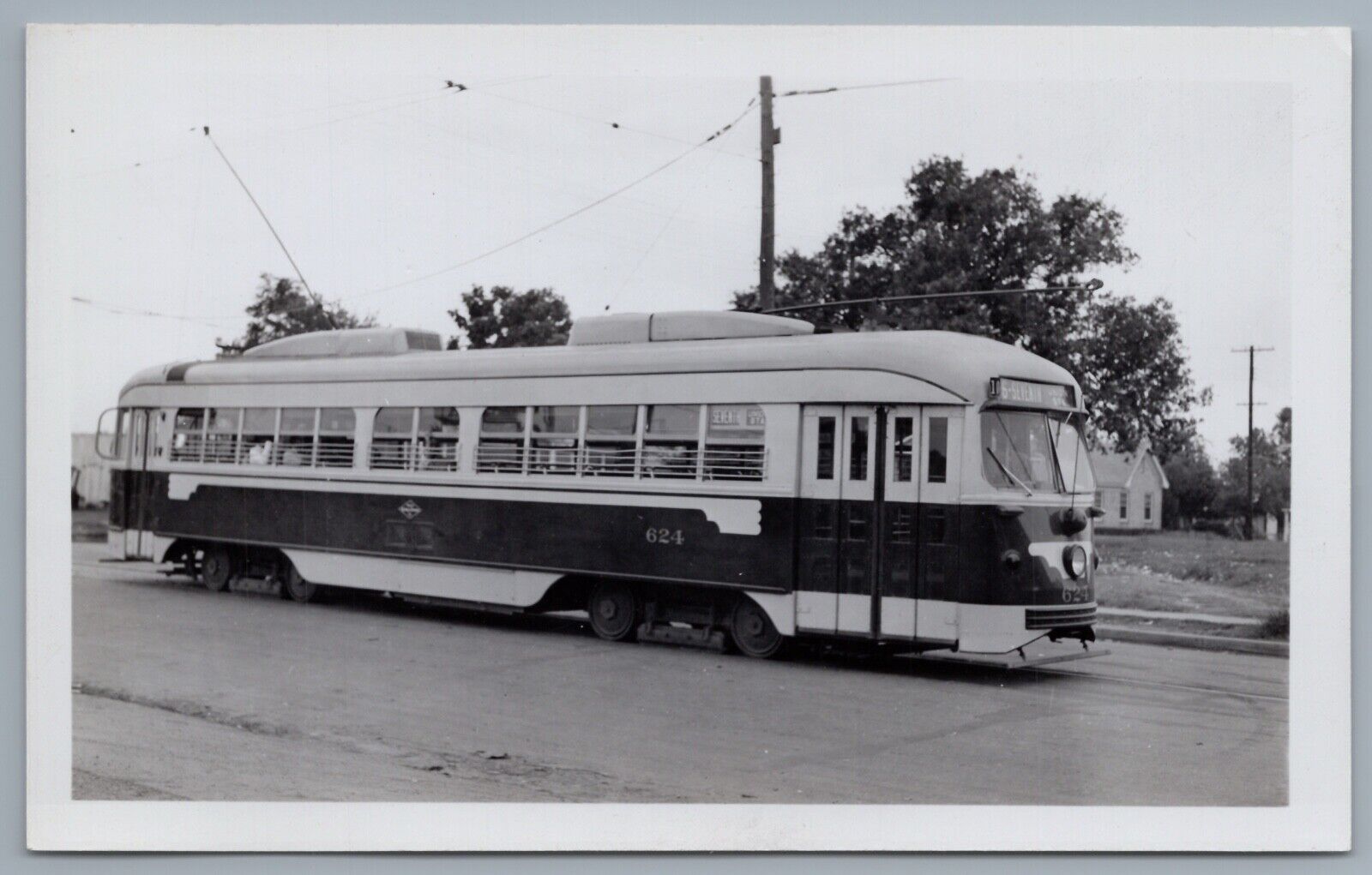 Trolley Photo - Dallas Railway & Terminal #624 PCC Streetcar 1930s Transit Texas