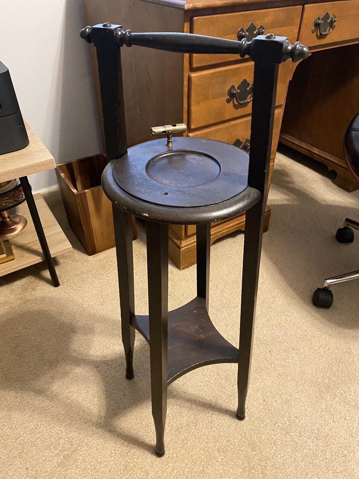 1930s Wooden Ashtray Stand 