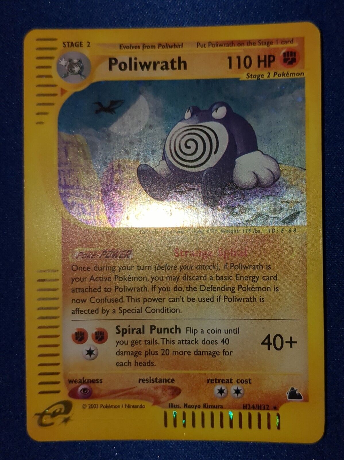 Pokemon SKYRIDGE - #H24/H32 Polwrath - Holo - ENG - Near Mint