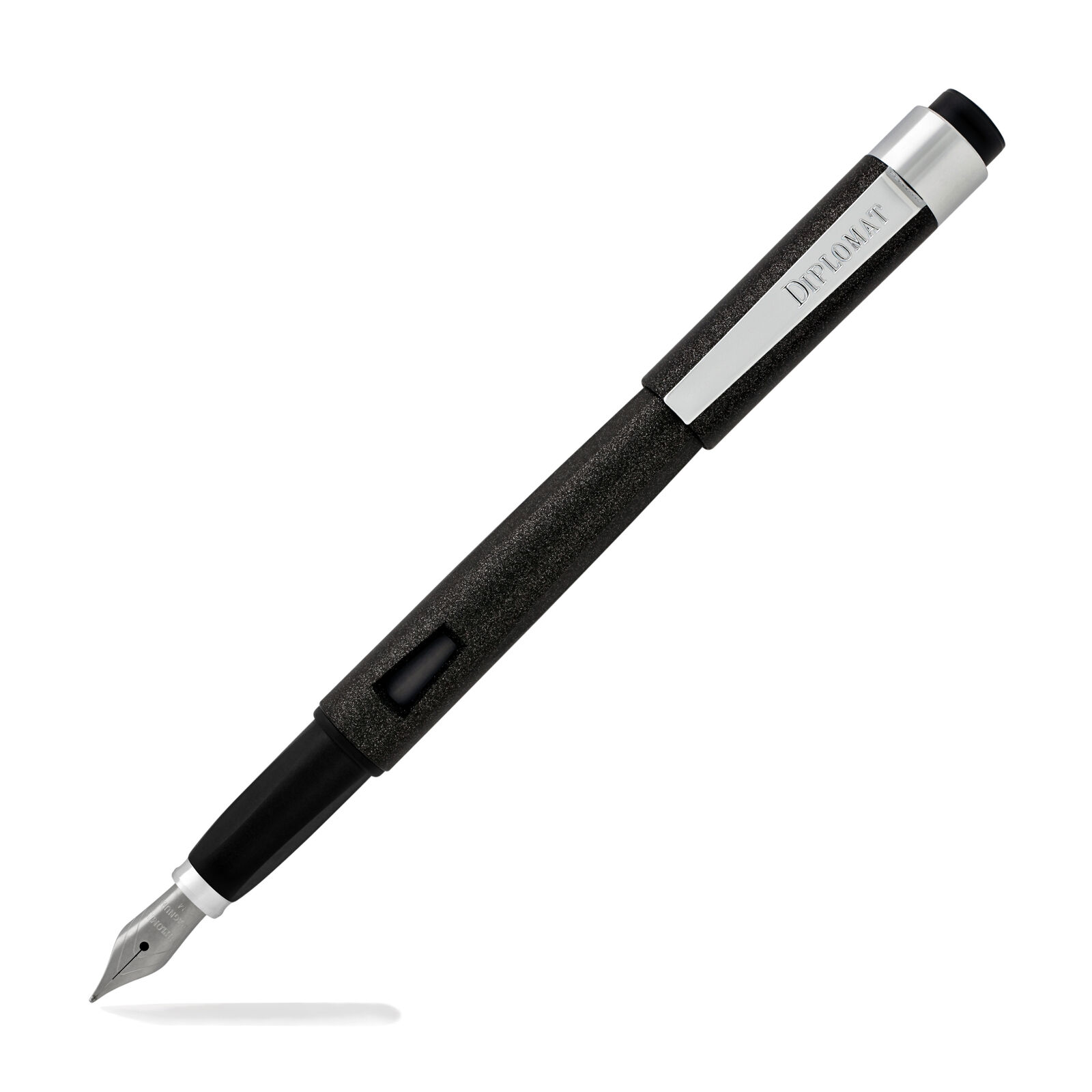 Diplomat Magnum Soft Touch Fountain Pen - Crow Black - Fine Point - D40902023
