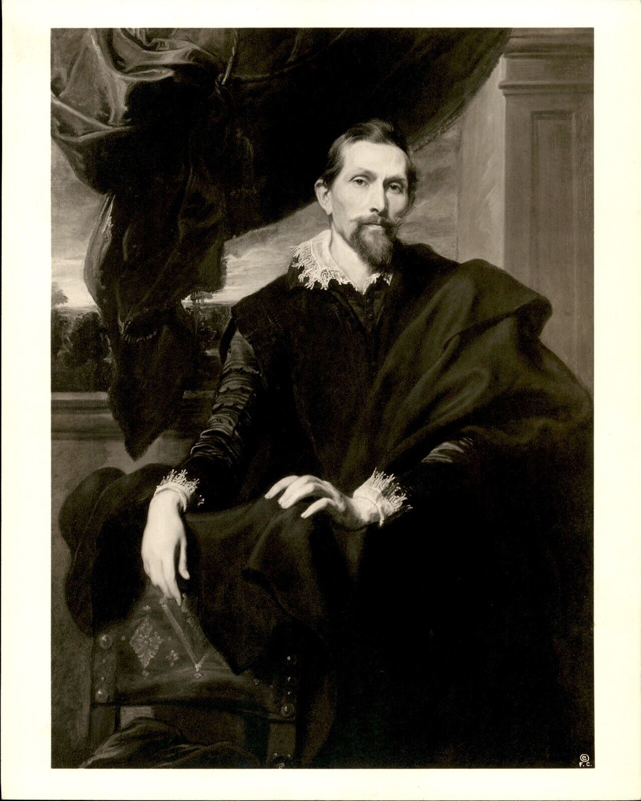 KC1 1937 Original Photo FRANS SNYDERS Anthony Van Dyck Painting Artwork Portrait