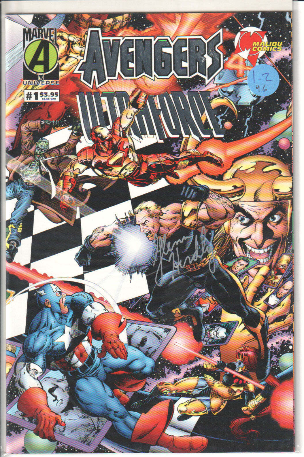 Avengers Ultraforce #1 Signed by Glen Herdling NM+ Cosmic Comics COA