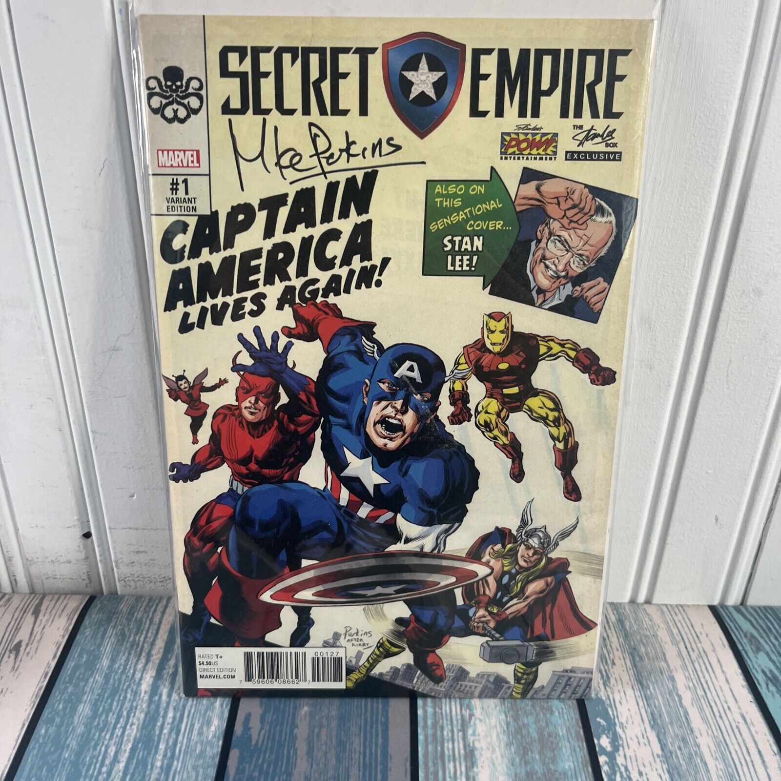 Secret Empire Captain America Stan Lee Comic Box Exclusive Variant Autographed