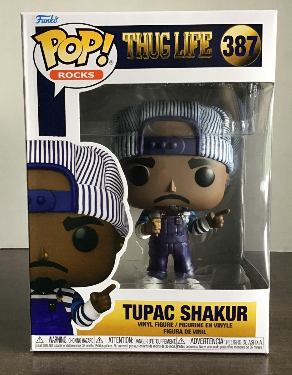 Funko Pop Rocks Tupac Shakur with Microphone 90's Funko Pop Vinyl Figure #387