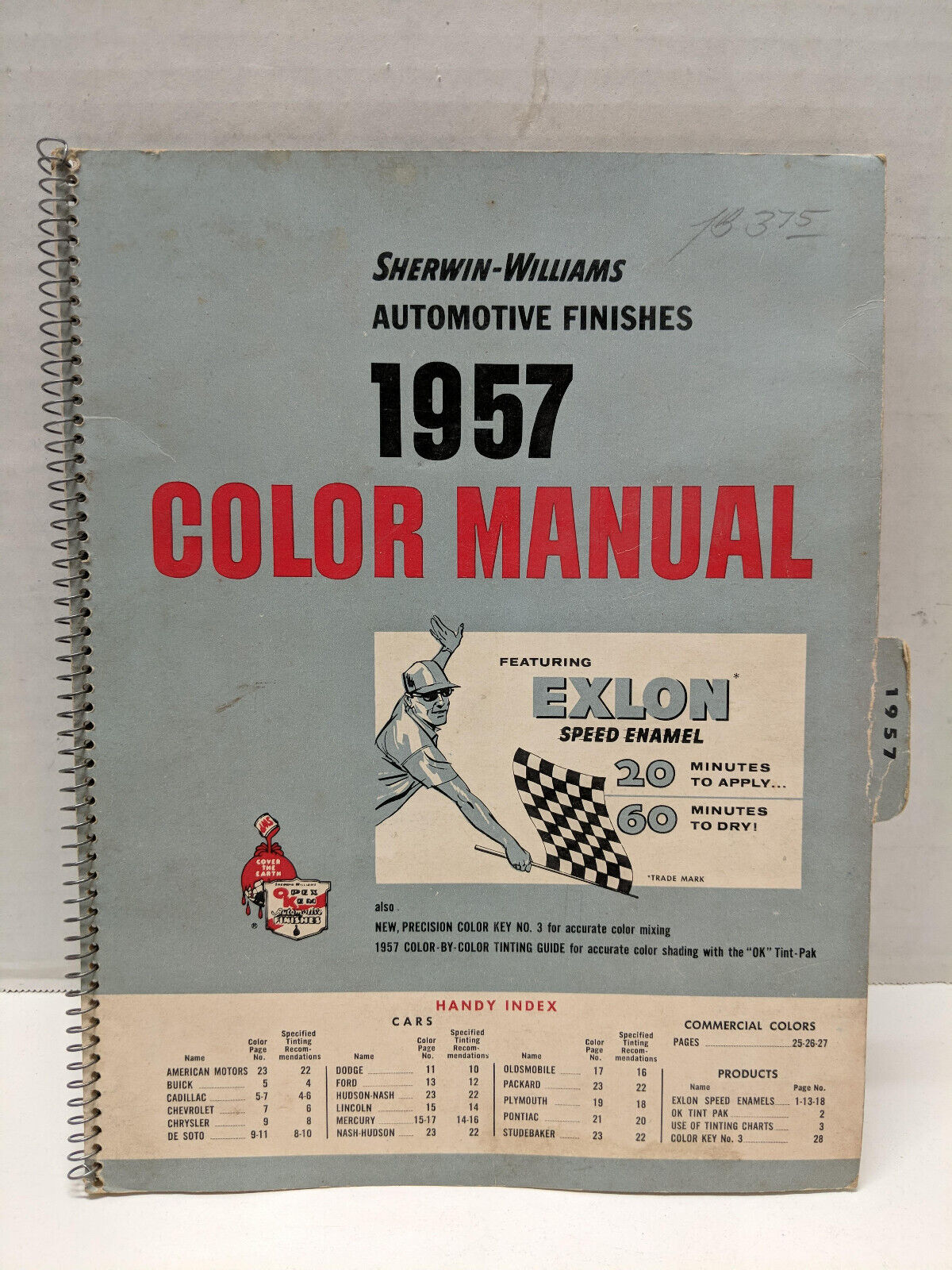 Sherwin Williams Automotive Finishes 1957 Color Manual AMC Chrysler Ford GM