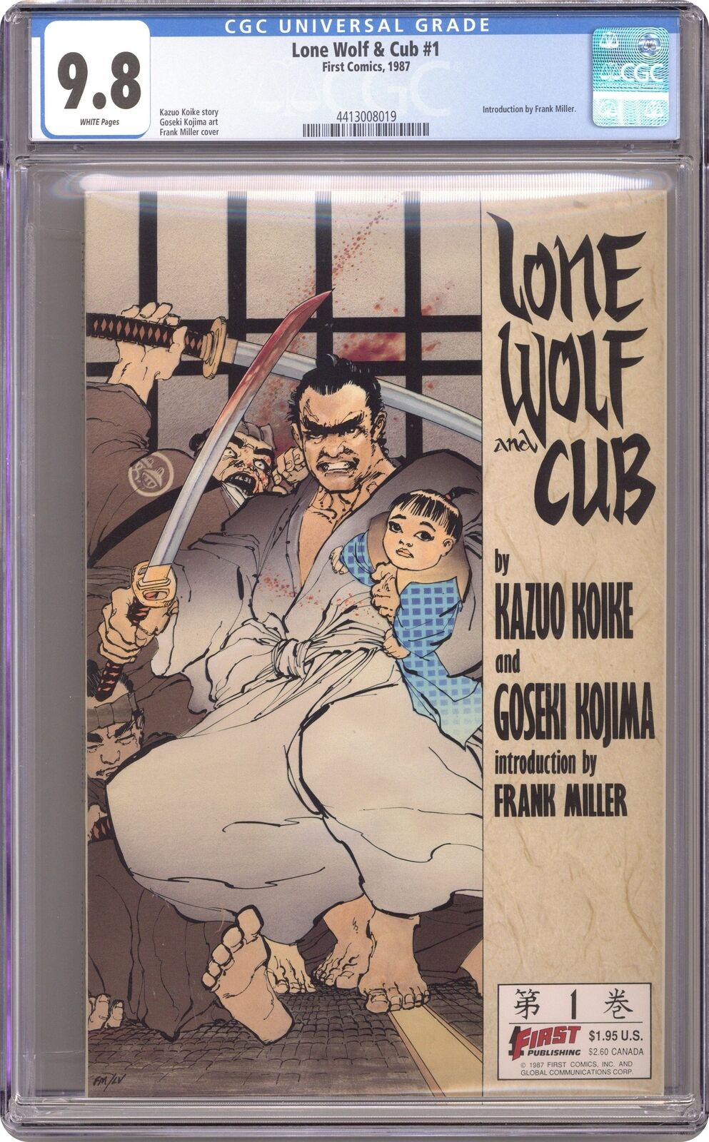 Lone Wolf and Cub #1 Miller Variant 1st Printing CGC 9.8 1987 4413008019