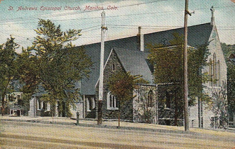 Postcard St Andrews Episcopal Church Manitou CO 