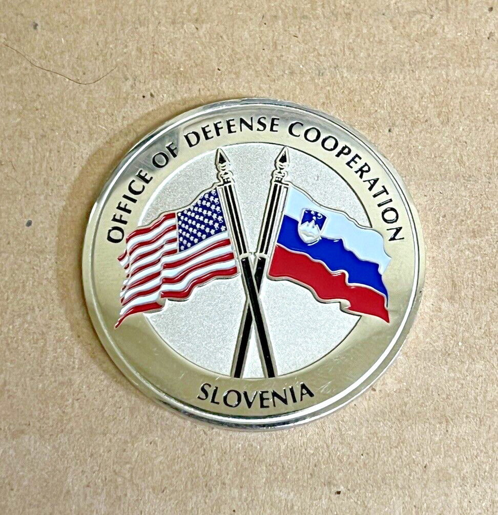 RARE Office of Defense Cooperation Slovenia Challenge Coin SKUPAJ SMO MOCNEJSI