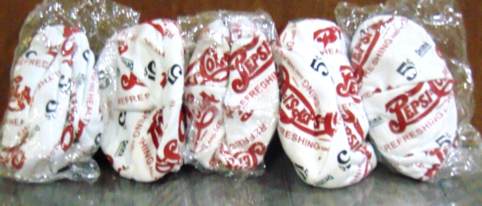 Unique Brand New Pepsi Cola Branded Promotional Blow Up Ball Covers Lot of 5