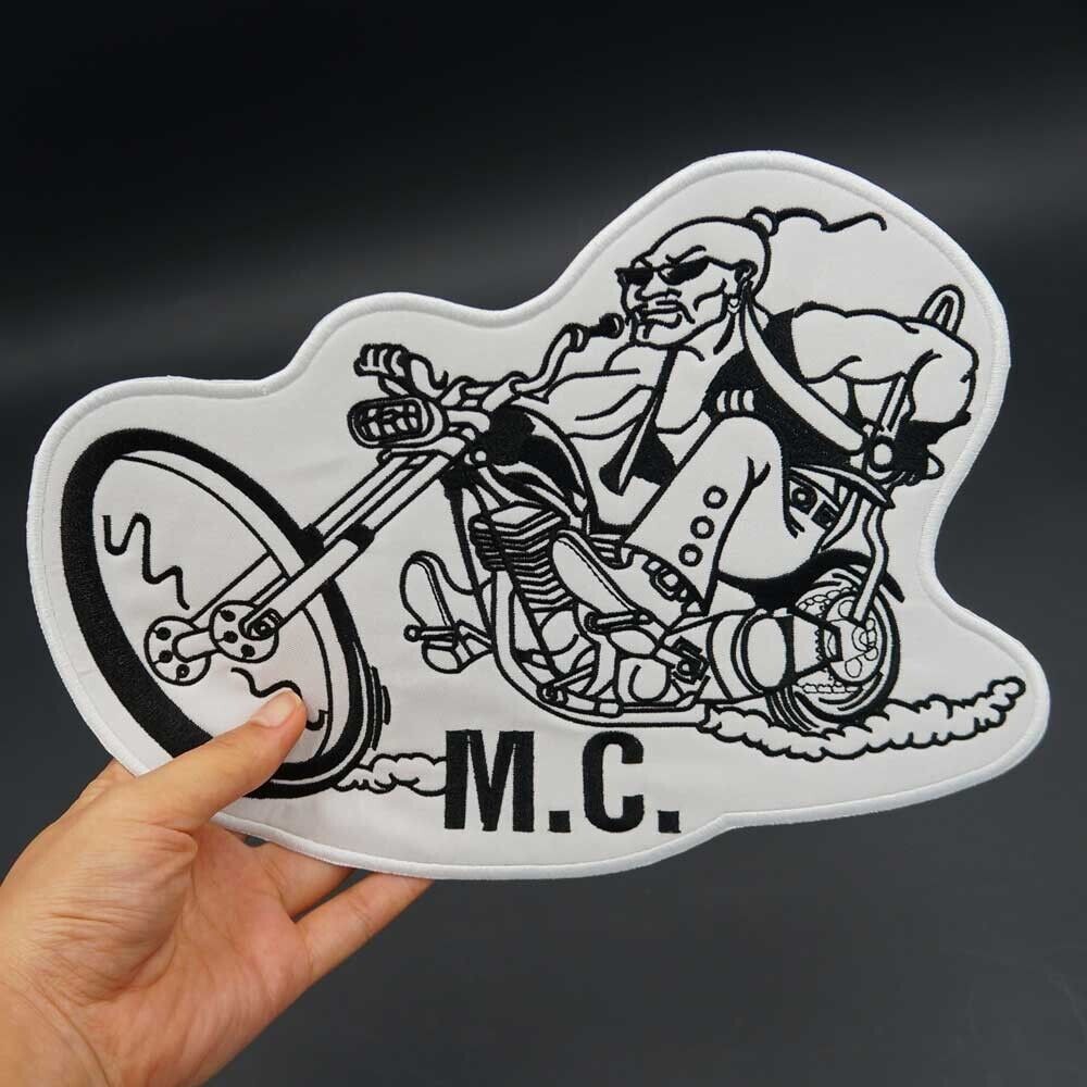 Mongols Nomad MC Large Embroidery Punk Biker Middle Patch Sticker for Clothing