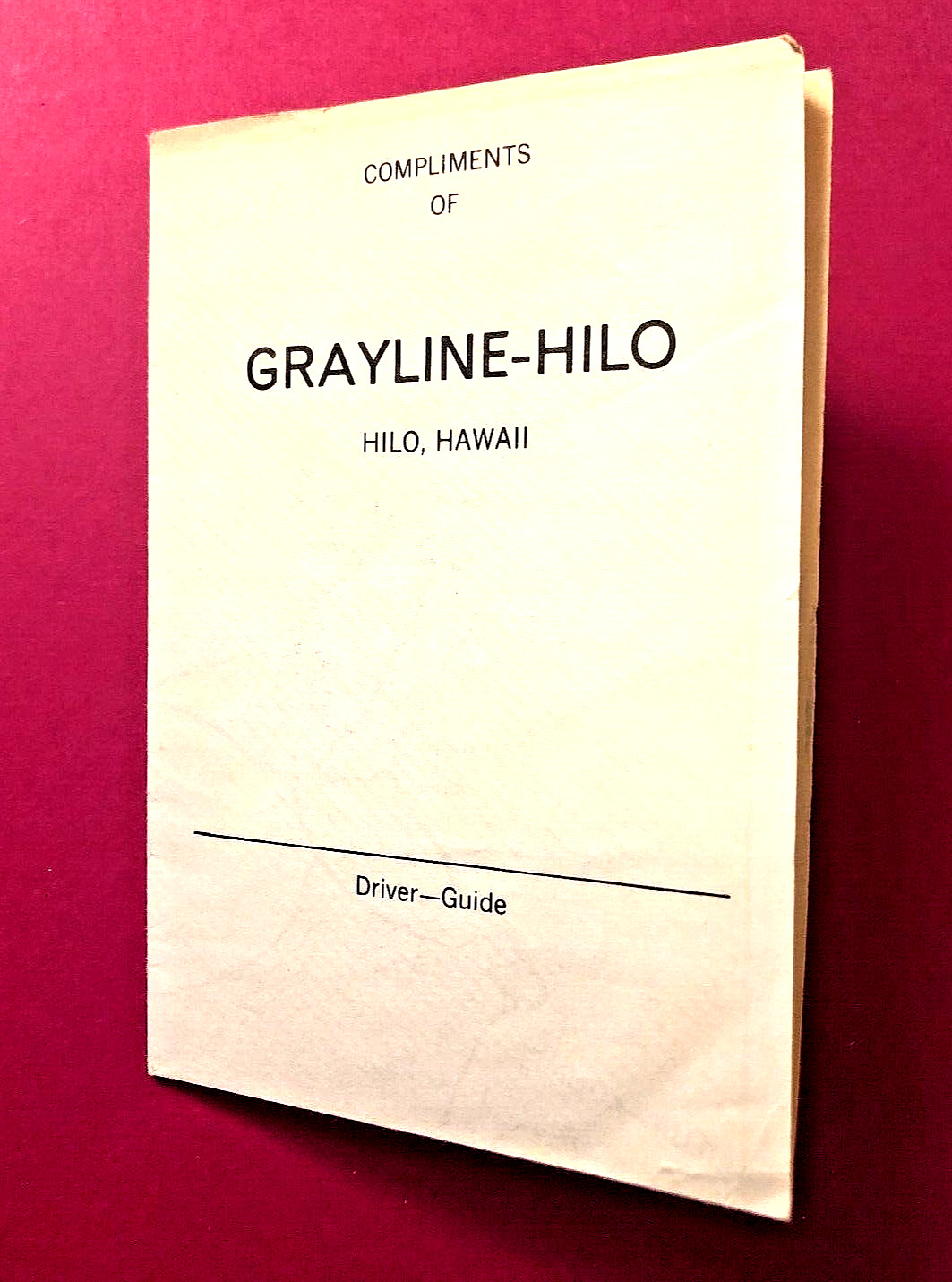 Vintage 1960s Grayline-Hilo Hawaii Tour Souvenir Brochure Map Translations Songs
