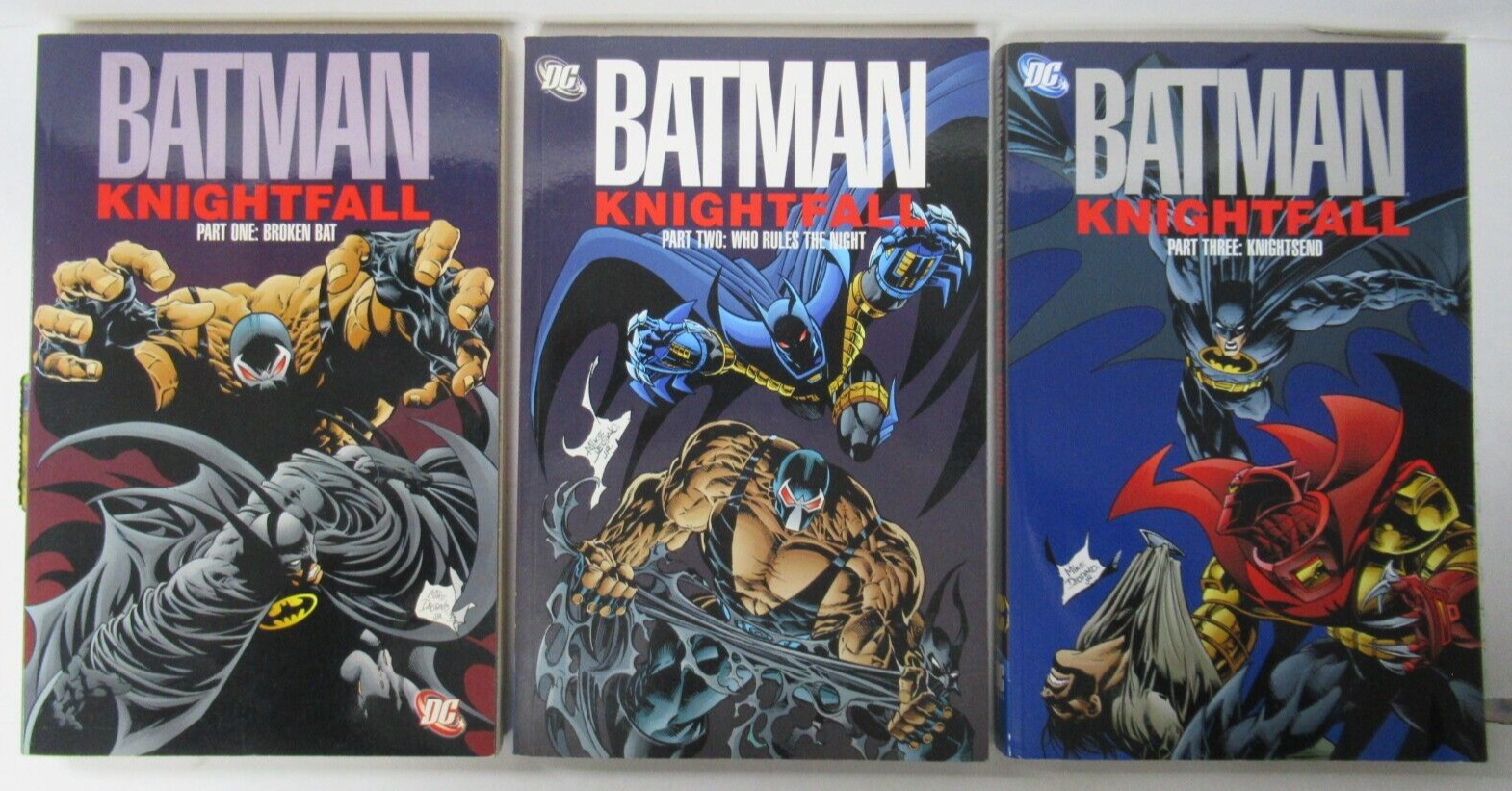 DC Comics Batman Knightfall Part 1 2 3 TPB Paperback Set