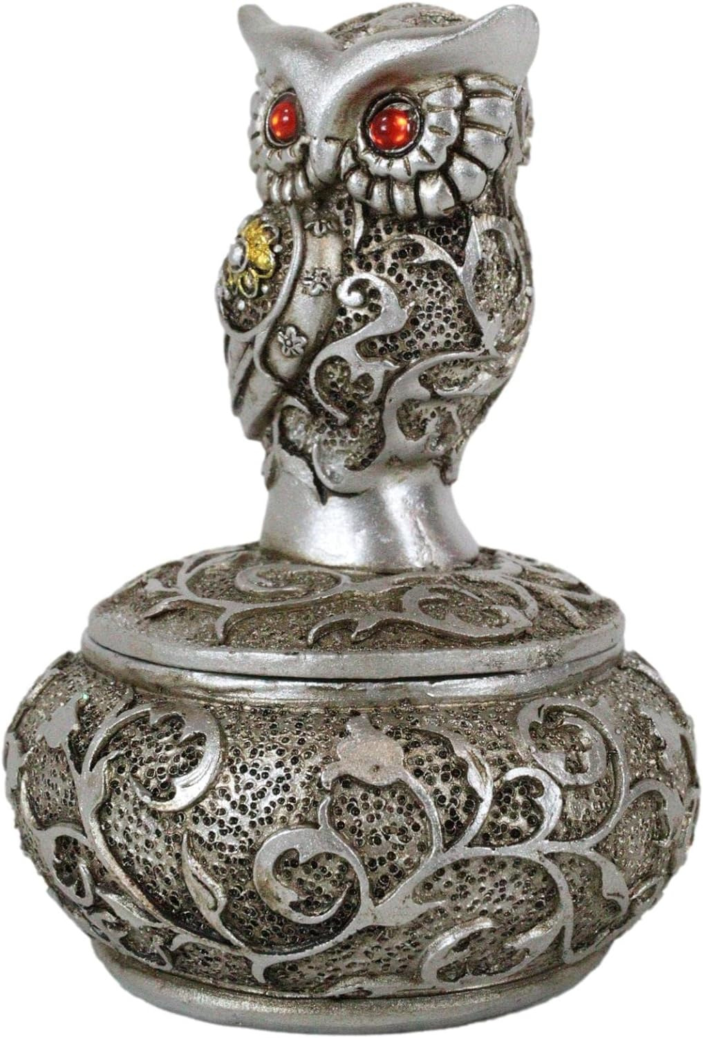 Rustic Silver and Bronze Vintage Colored Steampunk Photon Owl with R