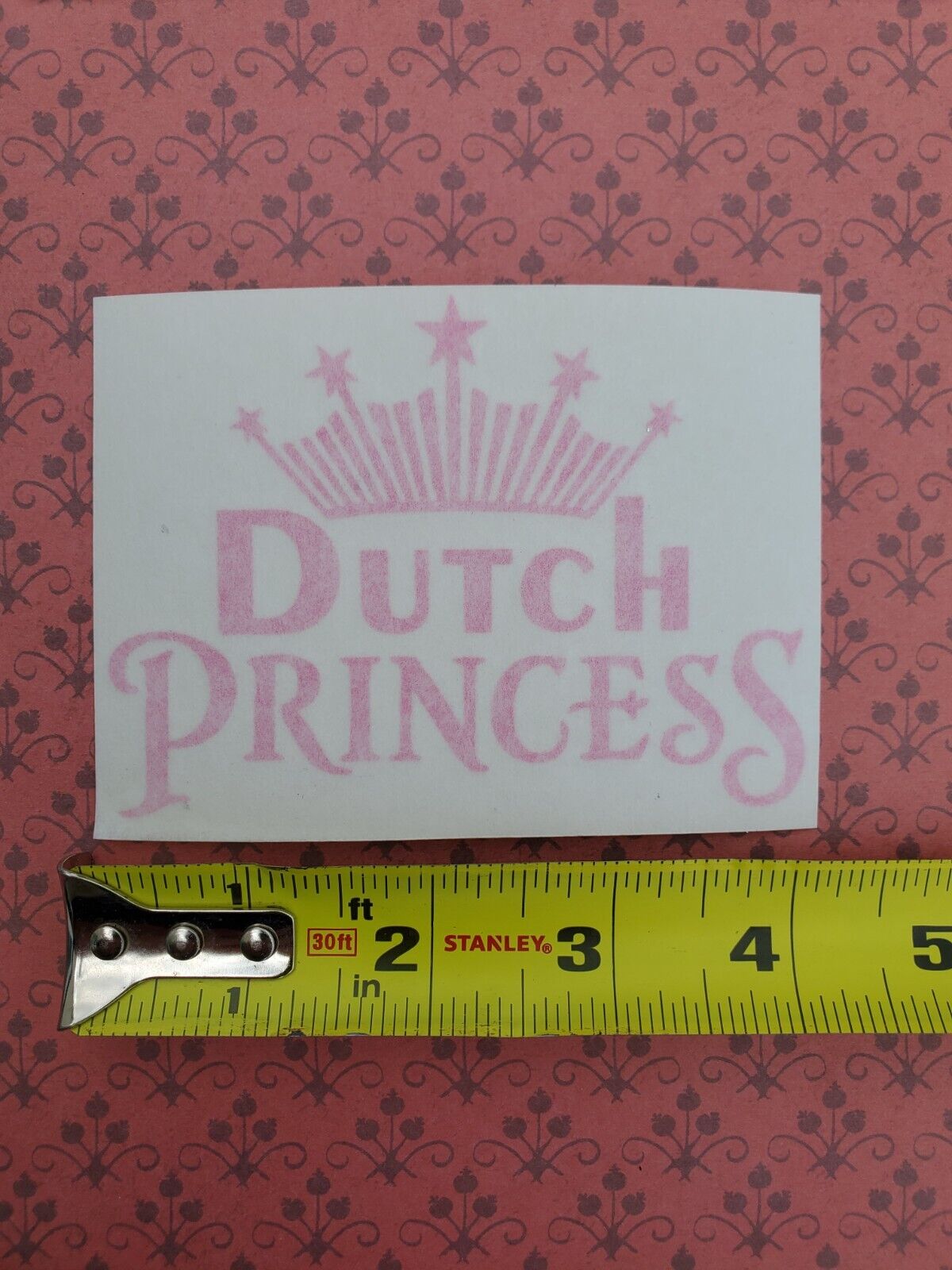 Dutch Bros Coffee - Dutch Princess LIGHT PINK Vinyl Decal Sticker 
