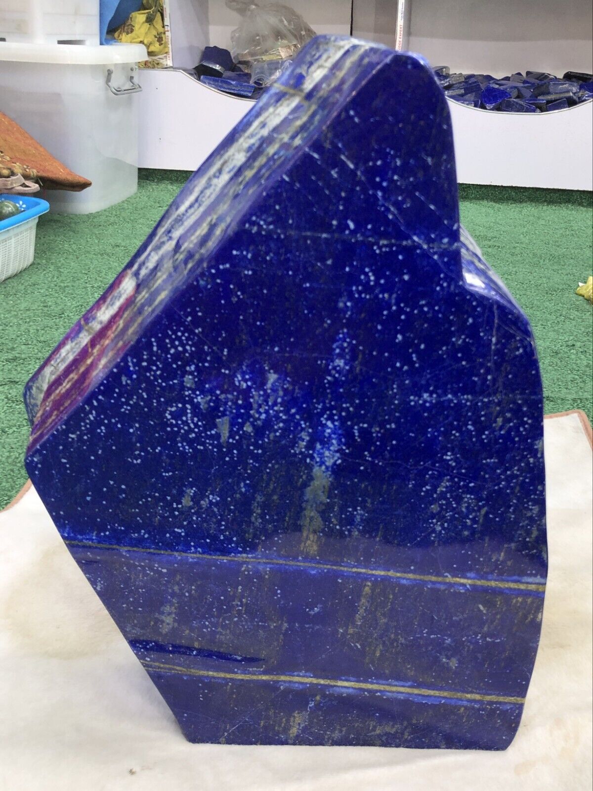 21KG Lapis Lazuli A+ Grade Freeform Polished Tumbled Stone, Display Specimen 