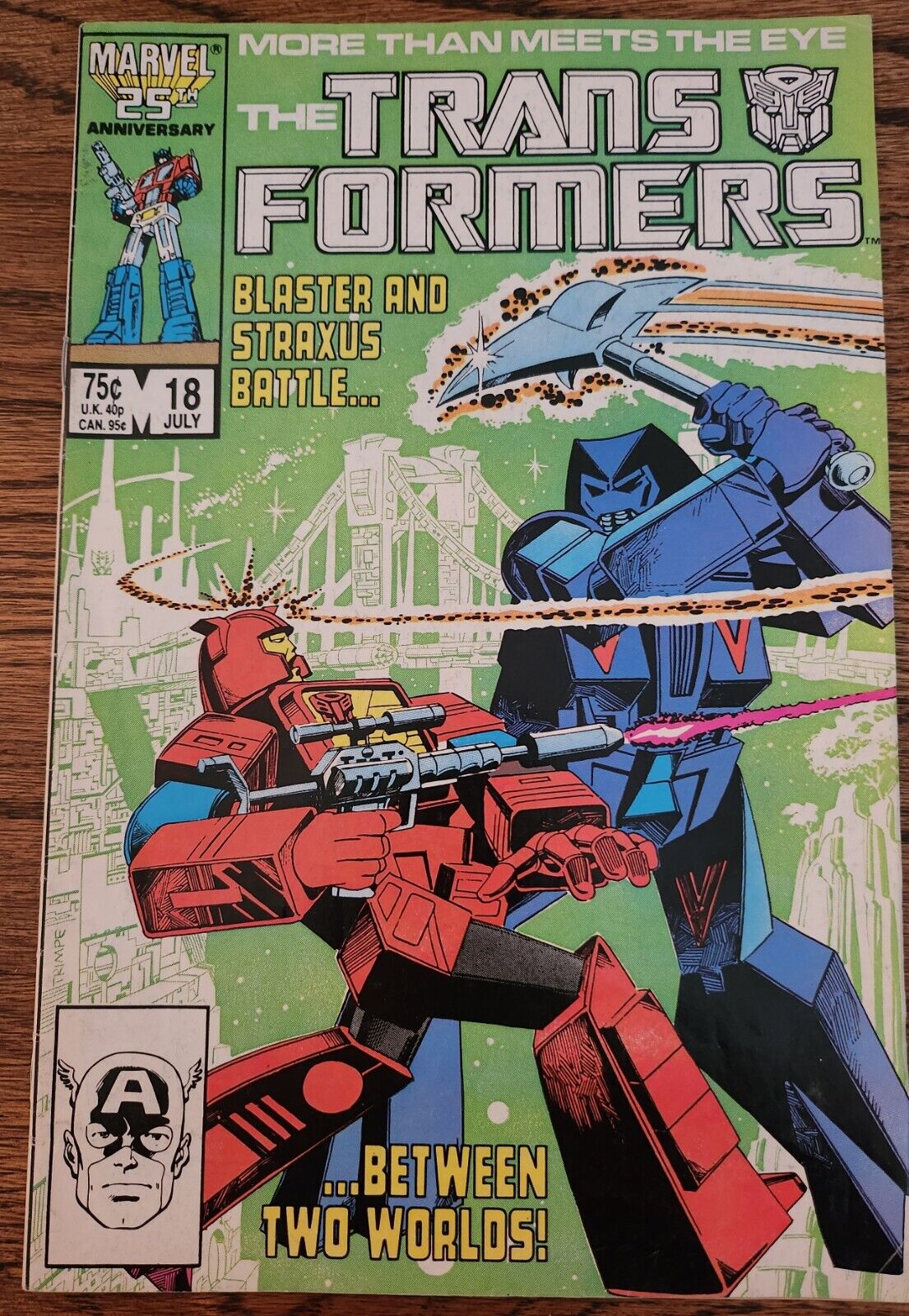 The Transformers 18 1986 marvel Comic Book In Sleeve