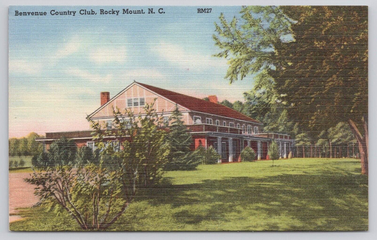 Benvenue Country Club Golf Course Rocky Mount NC North Carolina Postcard