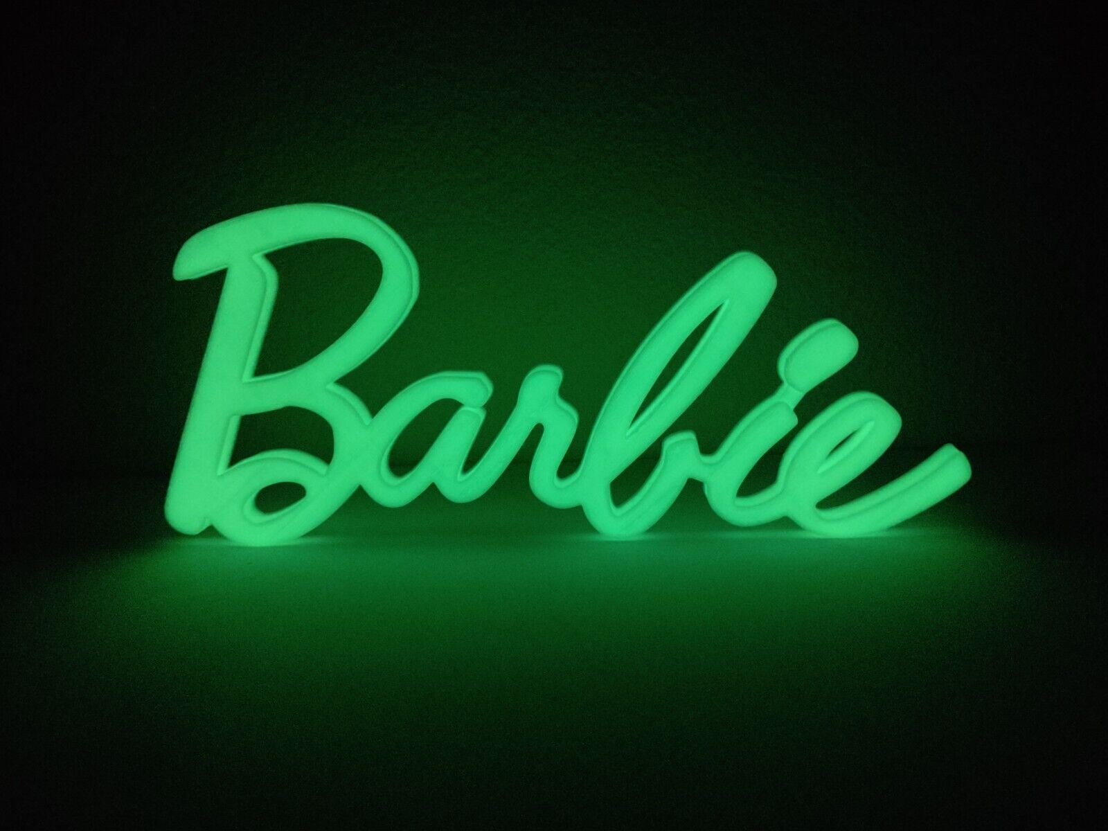 Barbie GITD Display Sign Glow in the Dark