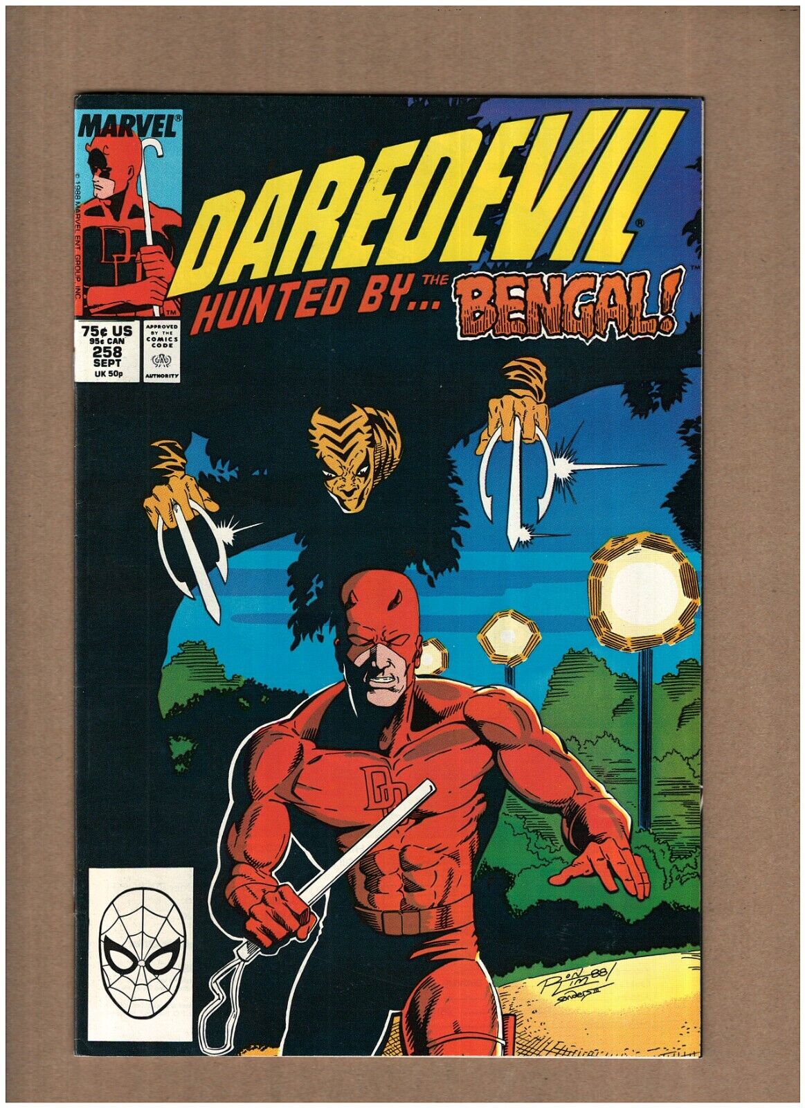 Daredevil #258 Marvel Comics 1989 Ann Nocenti Ron Lim 1st Bengal app. VF/NM 9.0