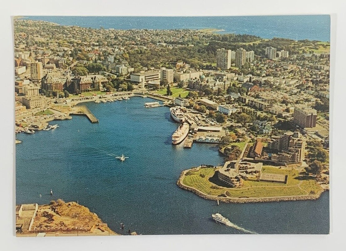 Aerial View of Victoria British Columbia Canada Postcard Unposted