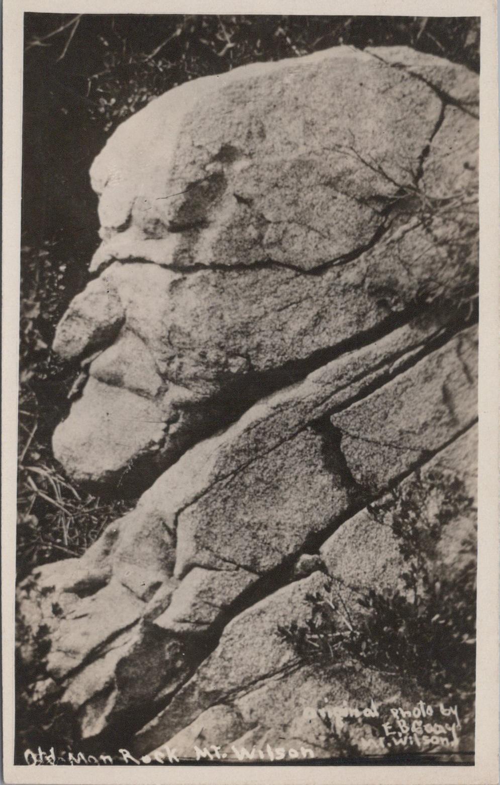 RPPC Postcard Old Man Rock Mt Wilson CA 
