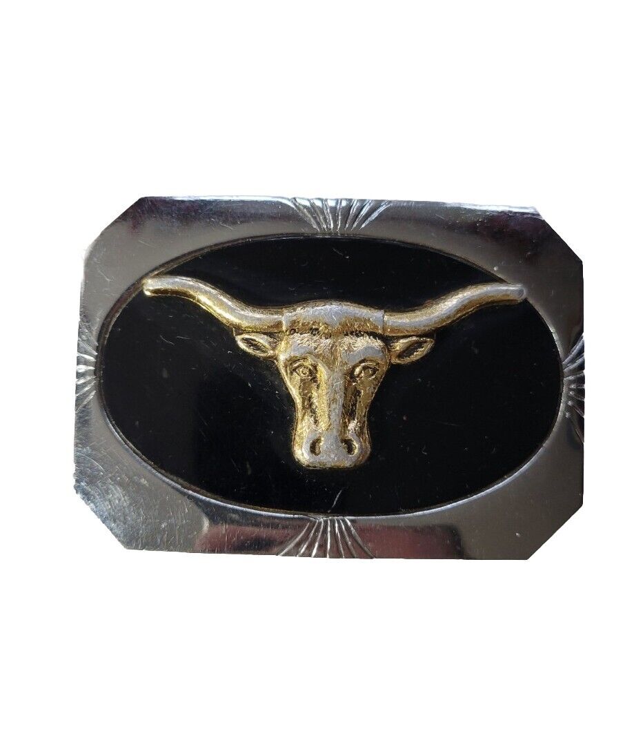 TEXAS LONGHORN Metal Cowboy Rancher Belt buckle
