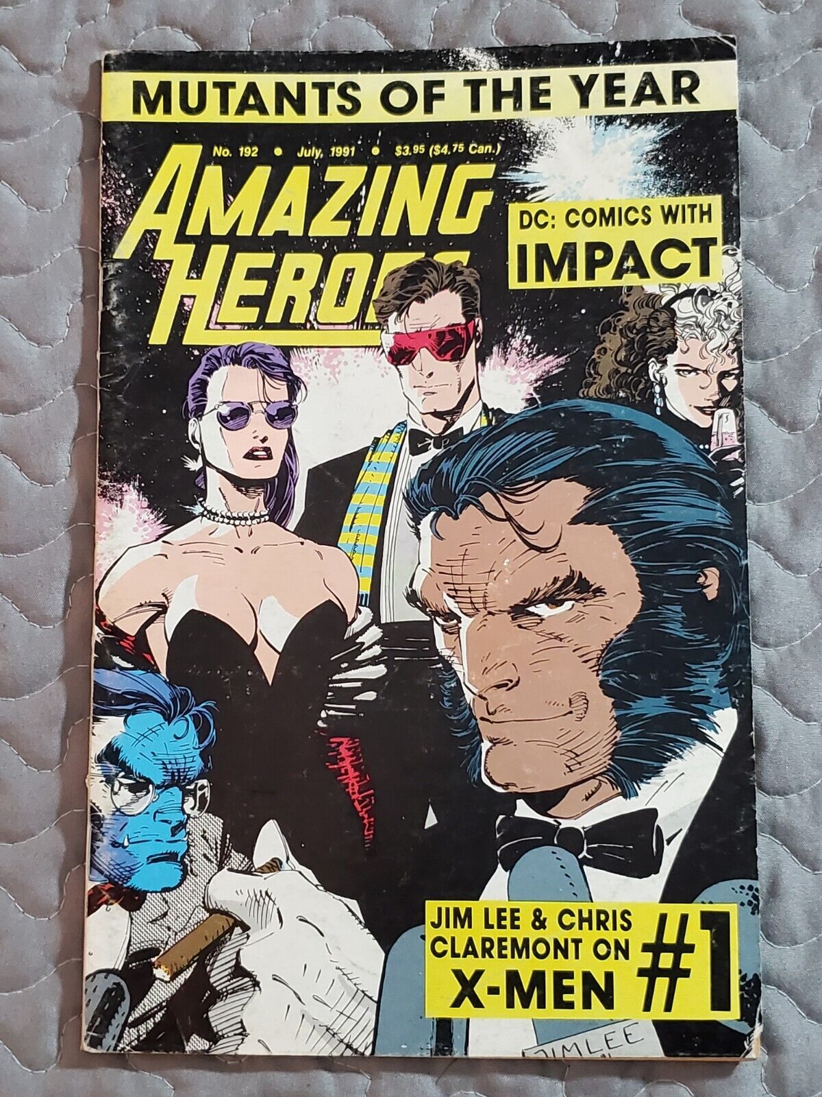 Amazing Heroes #192 Jim Lee Marvel Comic Book Magazine - RARE Yellow Trade Press