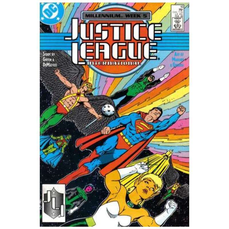 Justice League (1987 series) #10 in Near Mint condition. DC comics [h}
