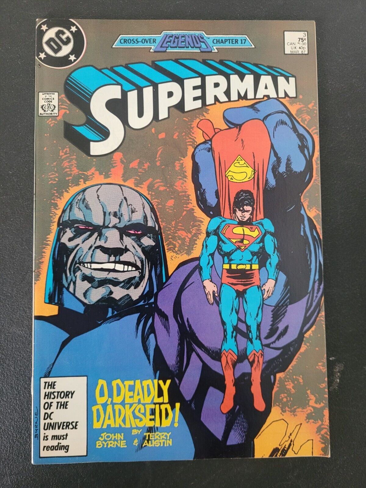 SUPERMAN #3 (1987) DC COMICS DARKSEID JOHN BYRNE MAN OF STEEL TERRY AUSTIN