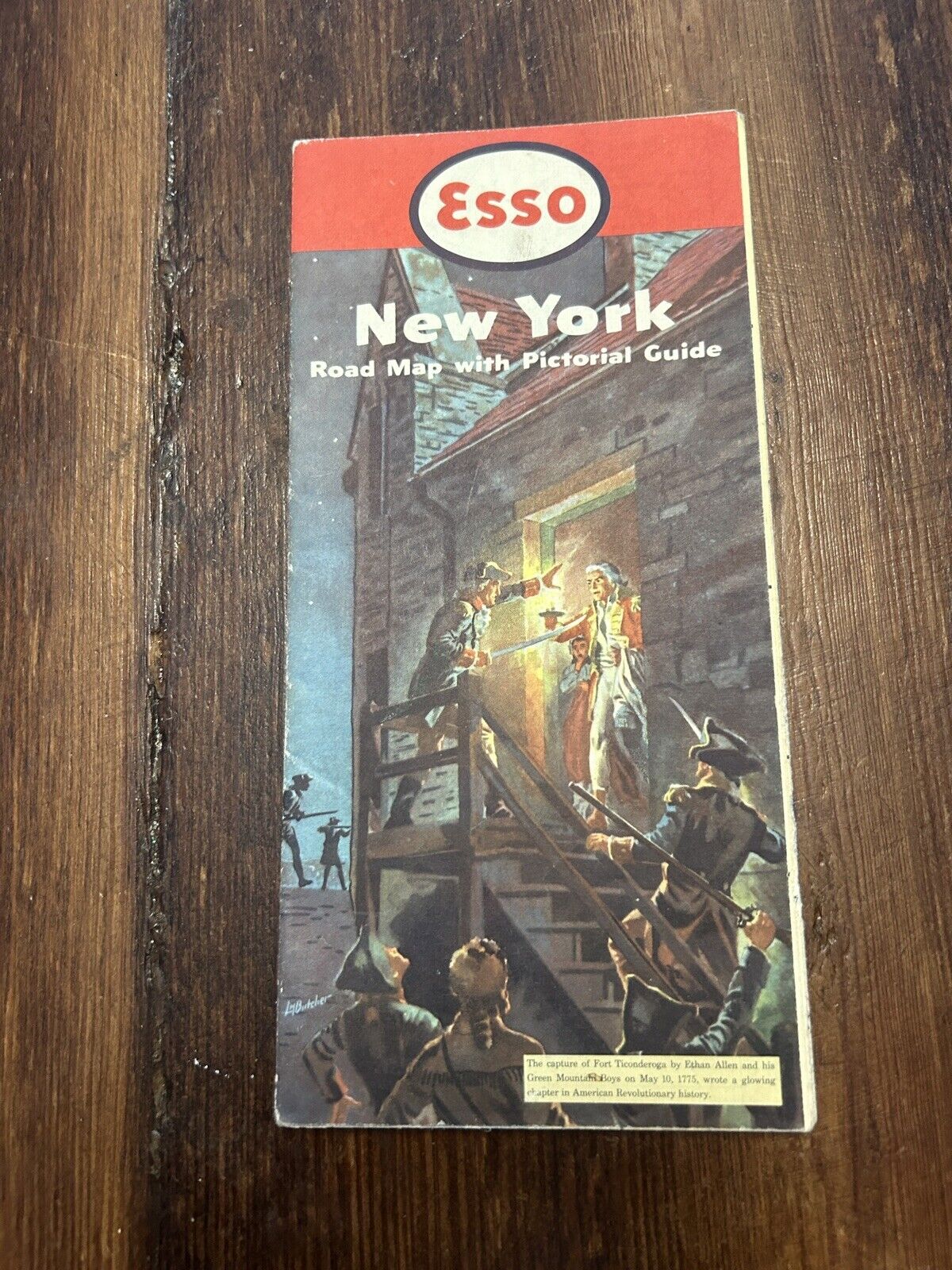 1952 ESSO Road Map of NEW YORK Great Graphics