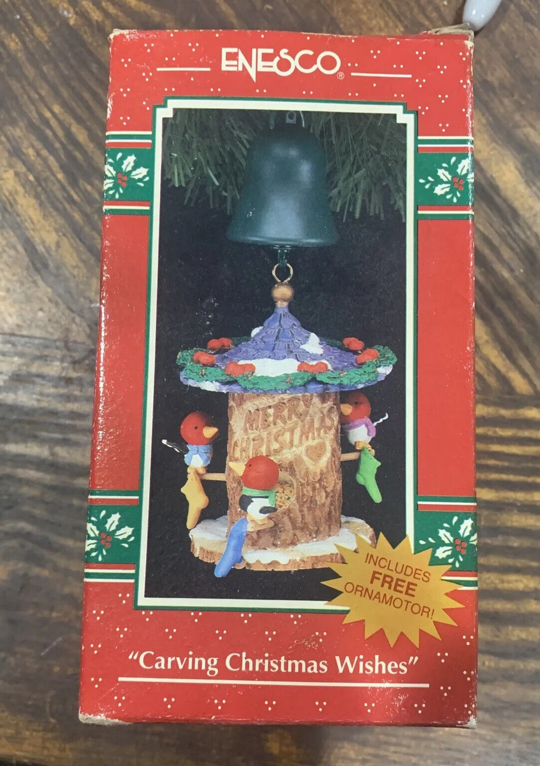 1993 Enesco Treasury Of Christmas Ornaments Carving Christmas Wishes