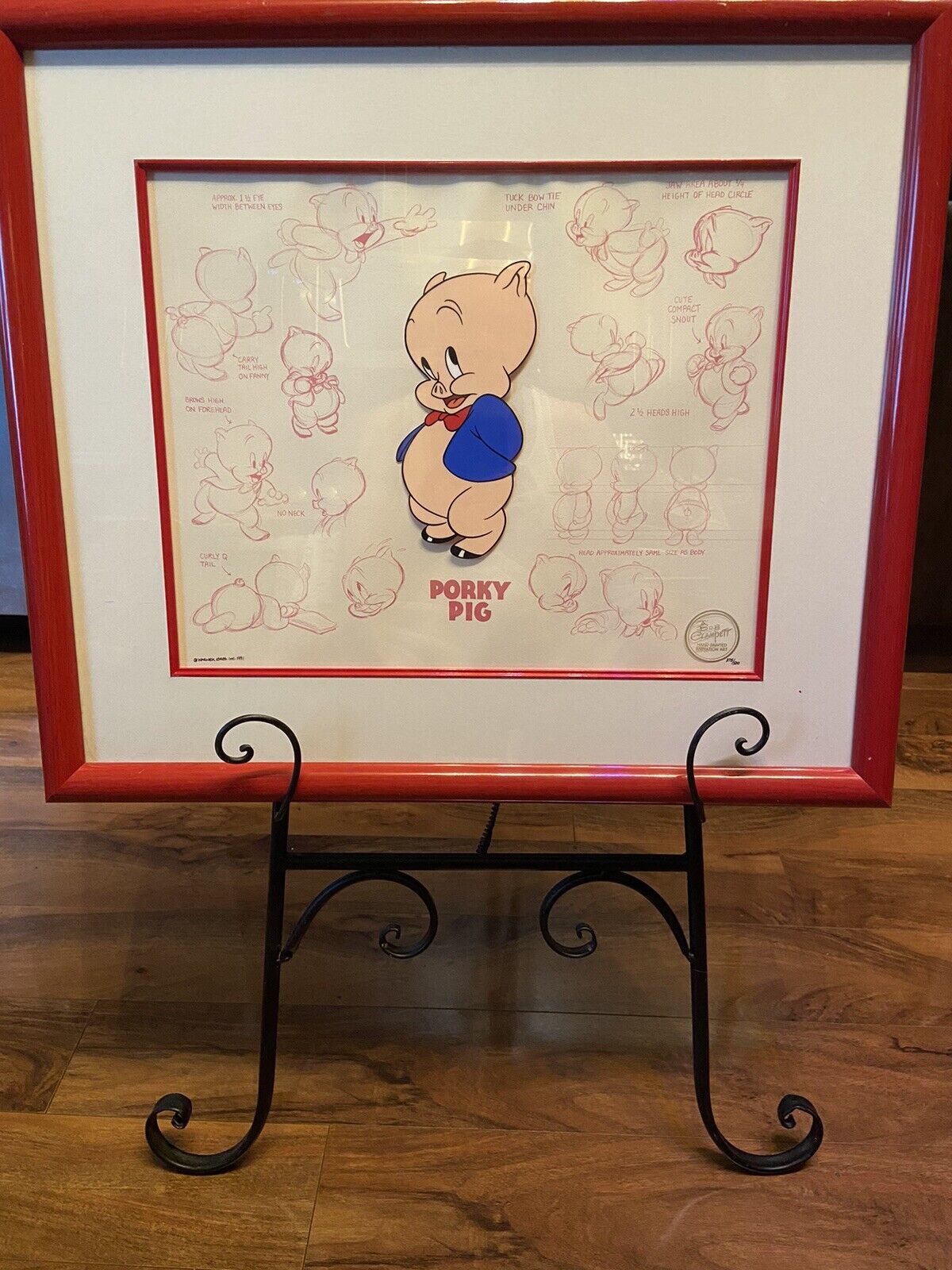 Warner Brothers: Porky Pig Hand Painted Limited Edition Model Cel w/ Background
