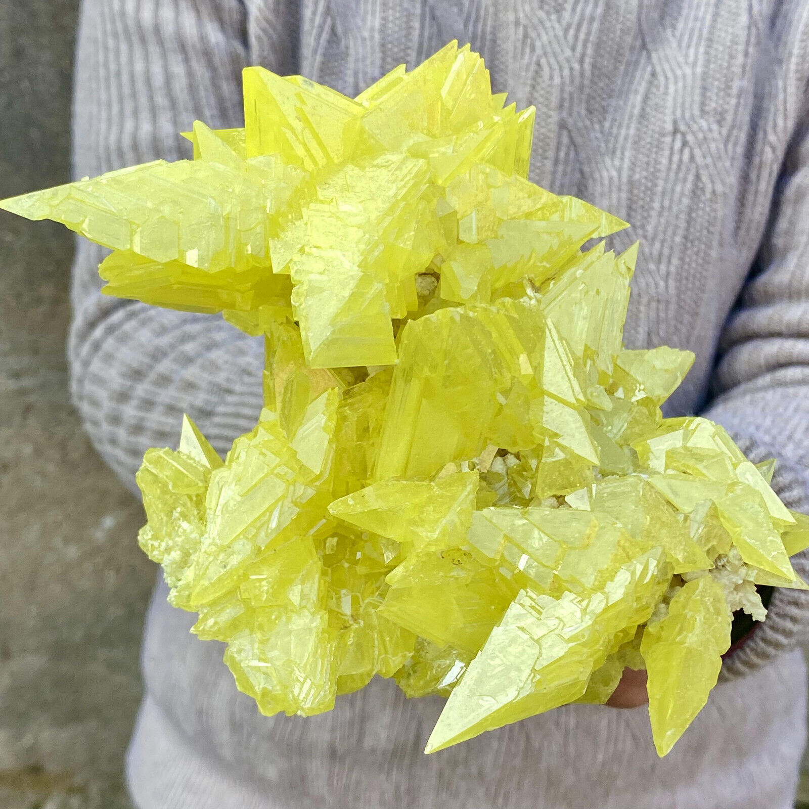 2.7LB Minerals ** LARGE NATIVE SULPHUR OnMATRIX Sicily- FREE