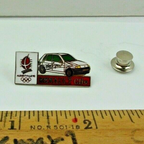 Renault Clio Albertville 1992 Olympics French 1990s VINTAGE pin tie tac