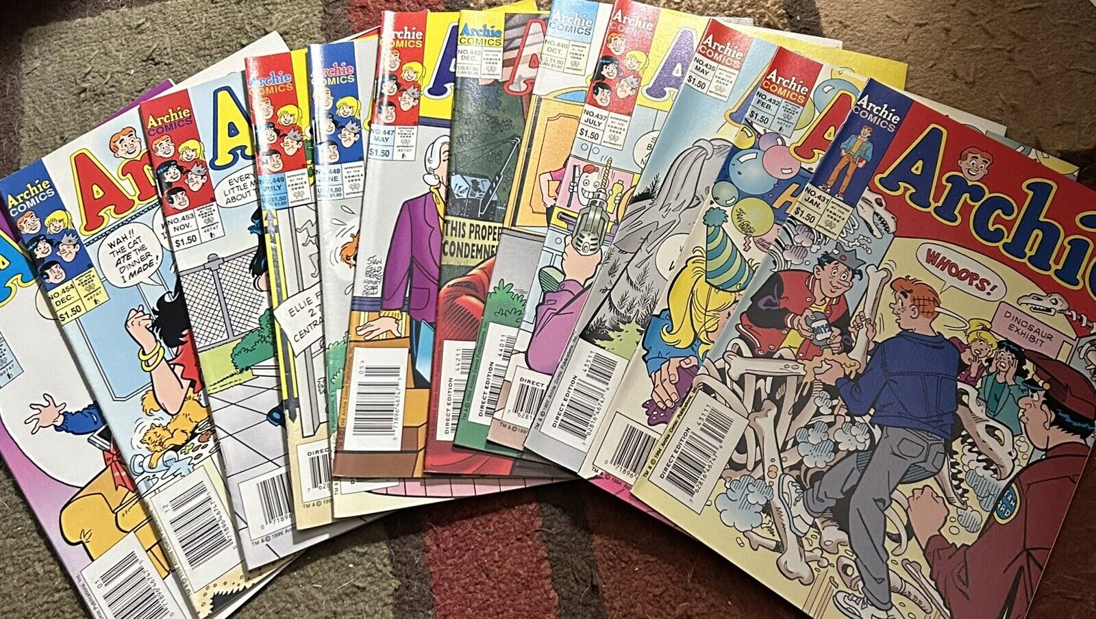 Archie 431 432 435 437 440 442 447 448 449 453 454 455 (12 Issues) FN- To VF+