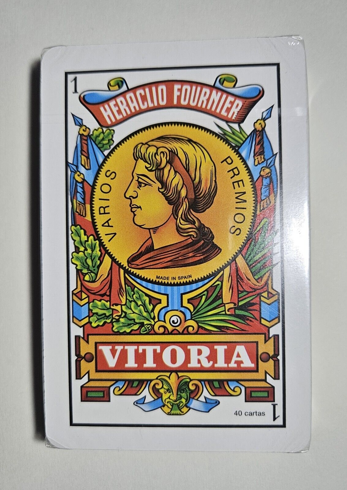 Vintage Heraclio Fournier Vitoria Playing Cards  Sealed Deck 40 Cards