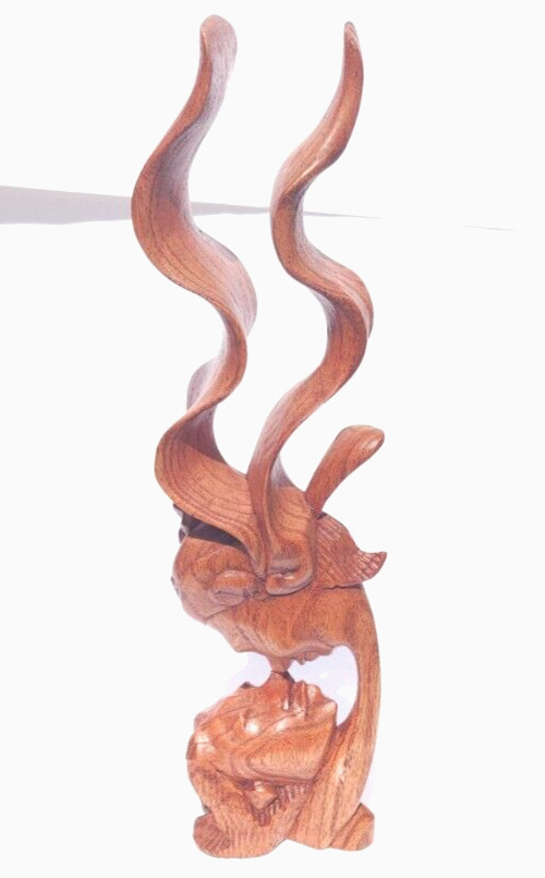 Handmade Indonesian Wood Sculpture Romantic Gift Idea Anniversary Housewarming