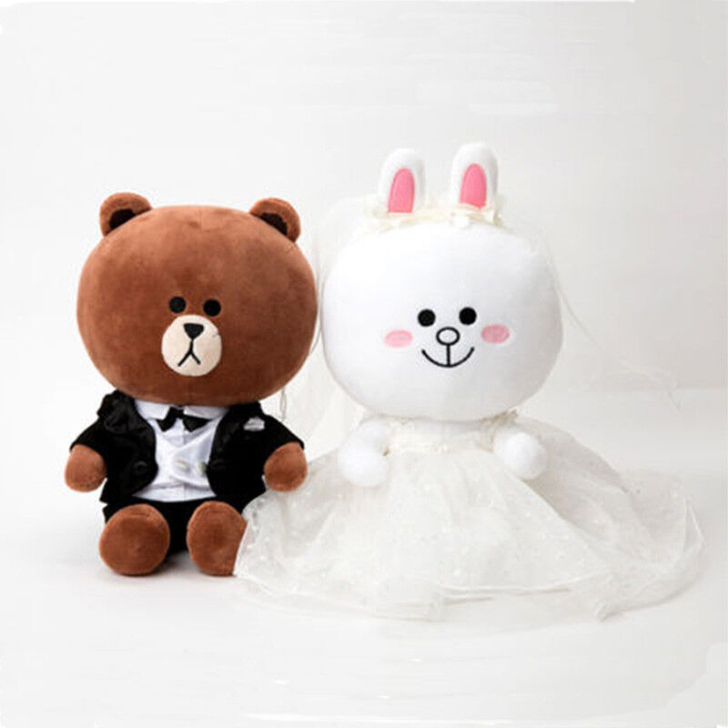NEW Original Line Friends Brown Cony Wedding Costume Plush Dolls Bear Gifts Hot