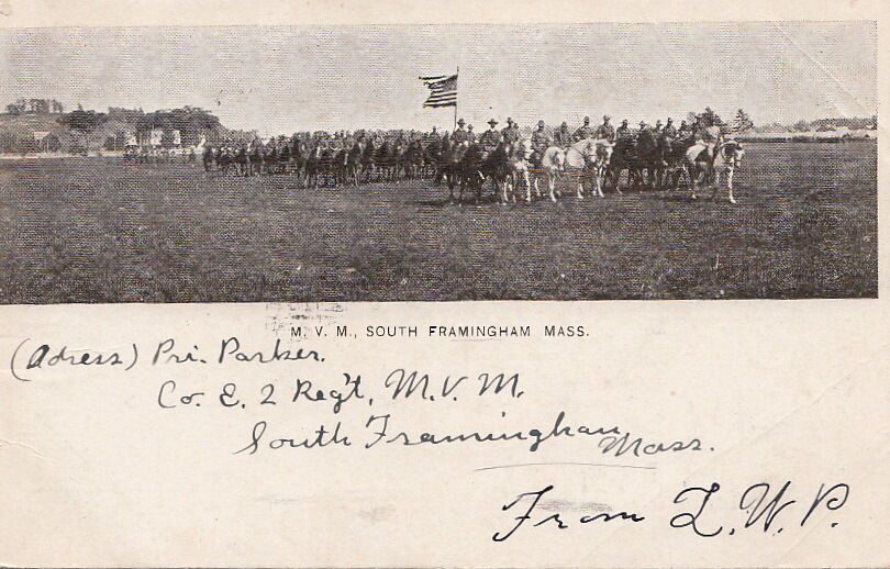 Postcard MVM South Framingham MA 1907