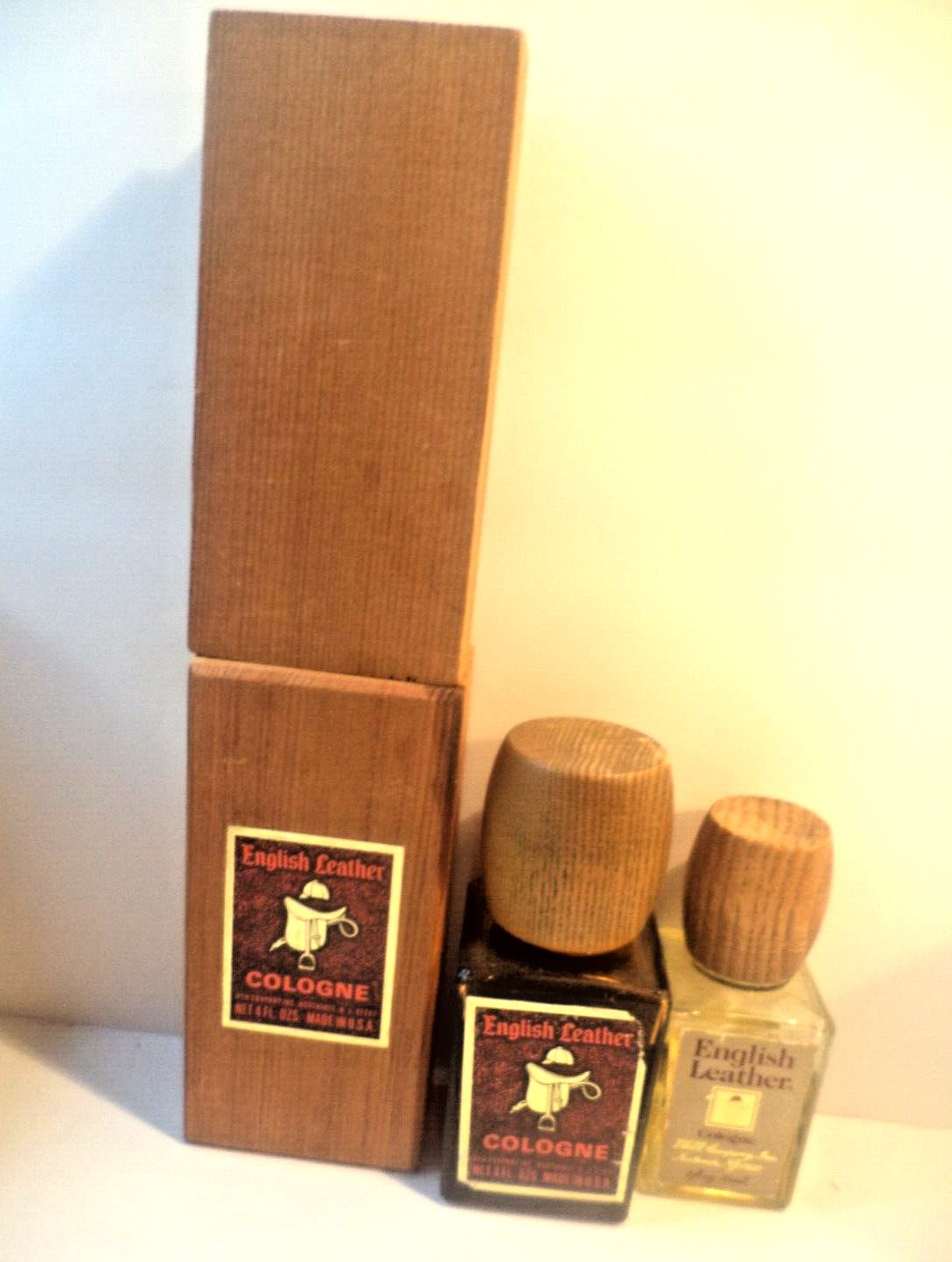 English Leather Cologne 4 oz 80% full with box & 2 Oz 1/3 full