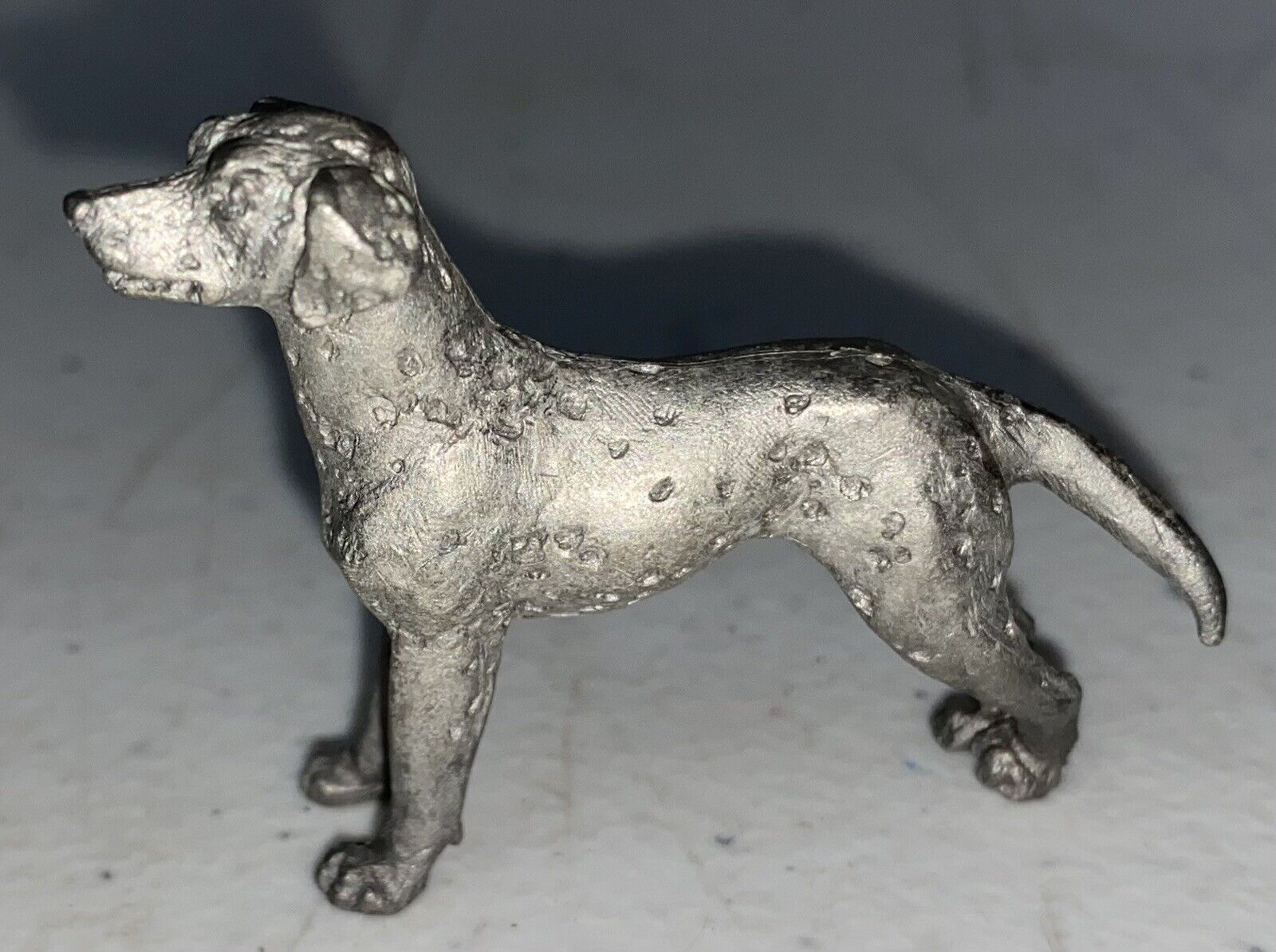 VTG Spoontiques 1984 Pewter Firehouse Dalmatian Dog Figure 1.5”