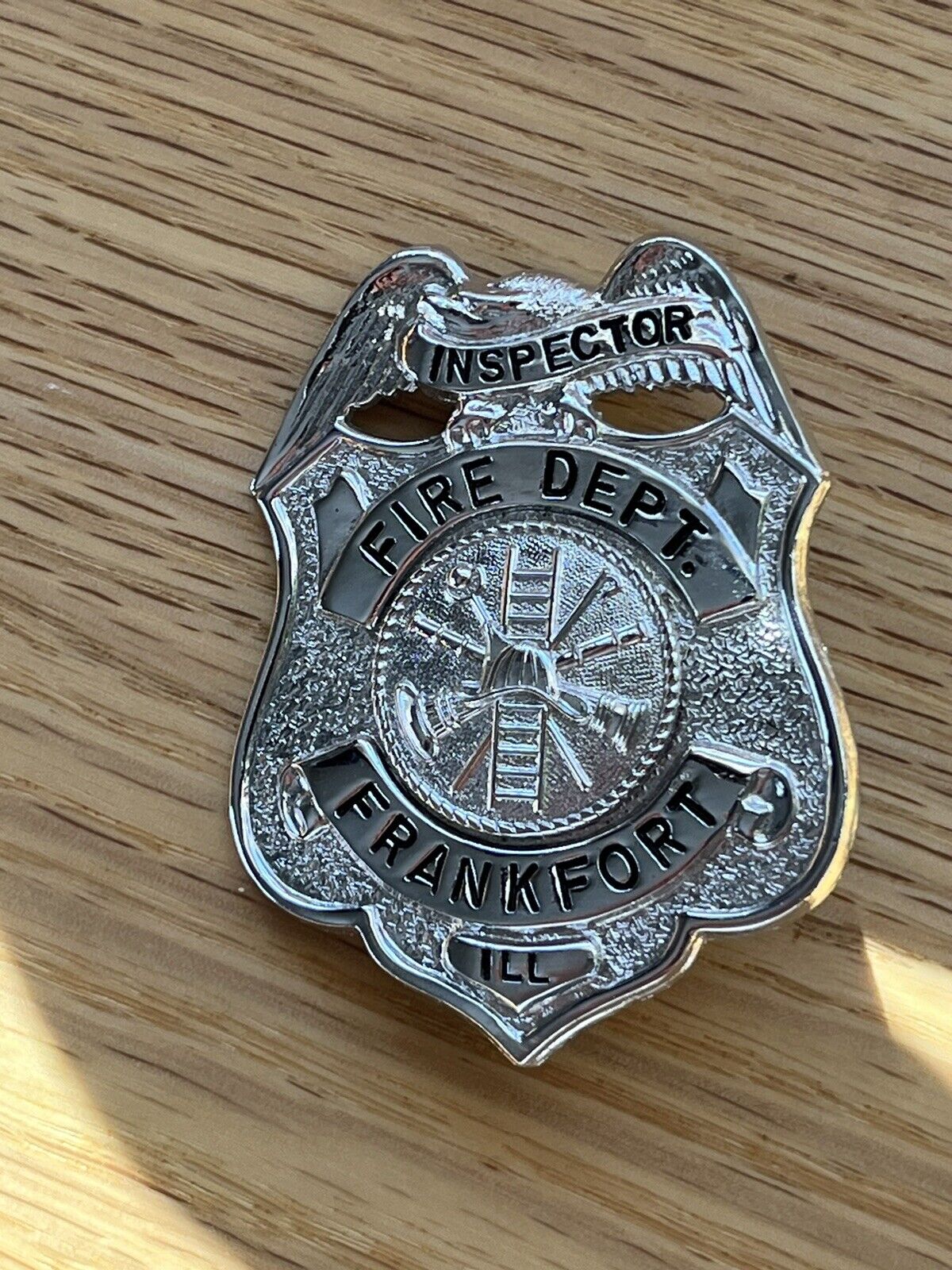 Vintage Frankfort IL Illinois Fire Dept. Inspector Badge