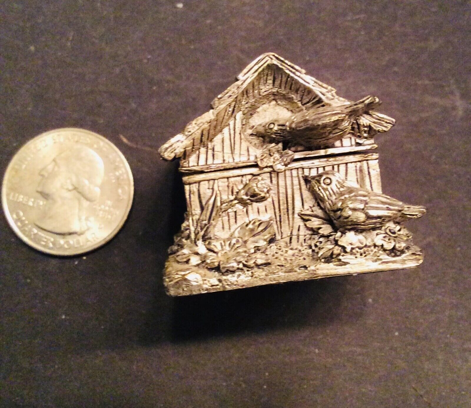 Too cute  Little bird house trinket box