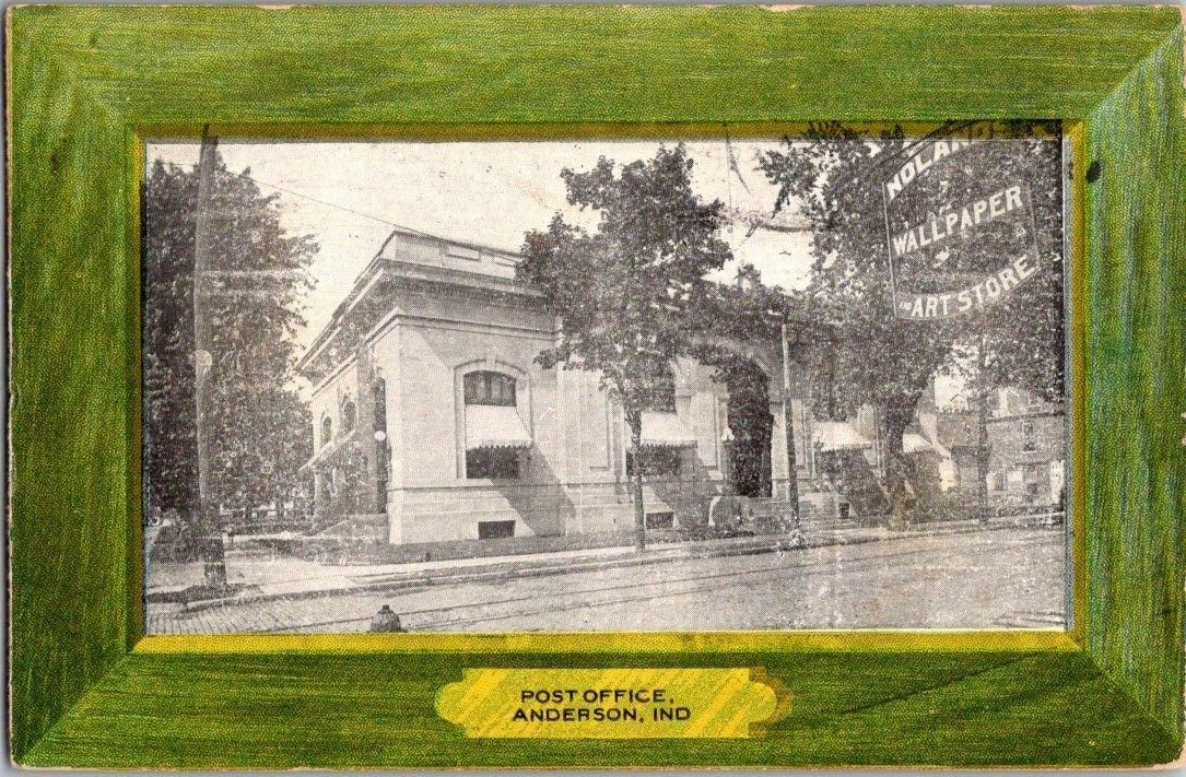 1909. ANDERSON, INDIANA. POST OFFICE. POSTCARD SL24